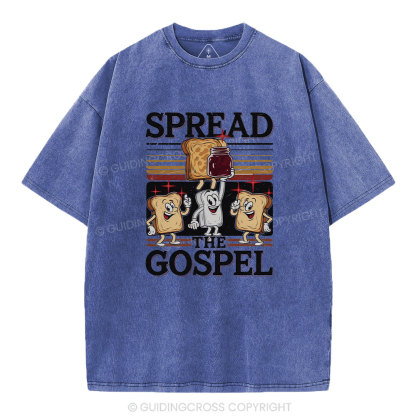 Funny Spread The Gospel Christian Washed T-Shirt
