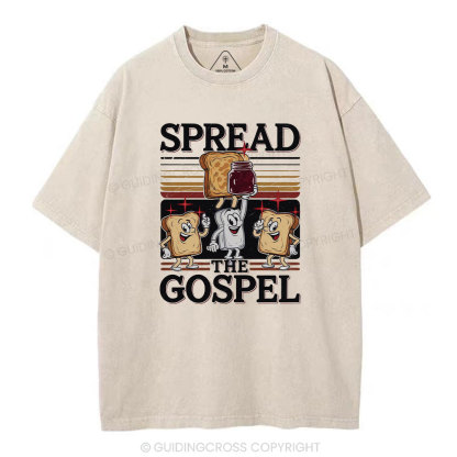 Funny Spread The Gospel Christian Washed T-Shirt