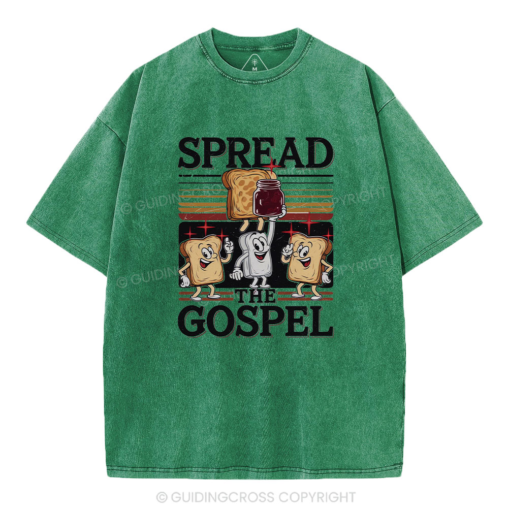 Funny Spread The Gospel Christian Washed T-Shirt