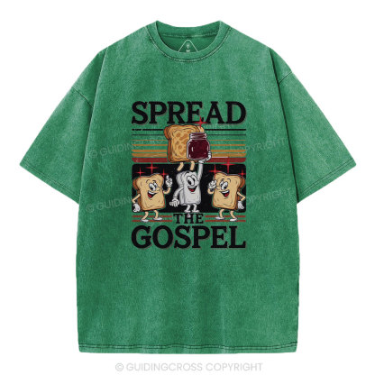 Funny Spread The Gospel Christian Washed T-Shirt