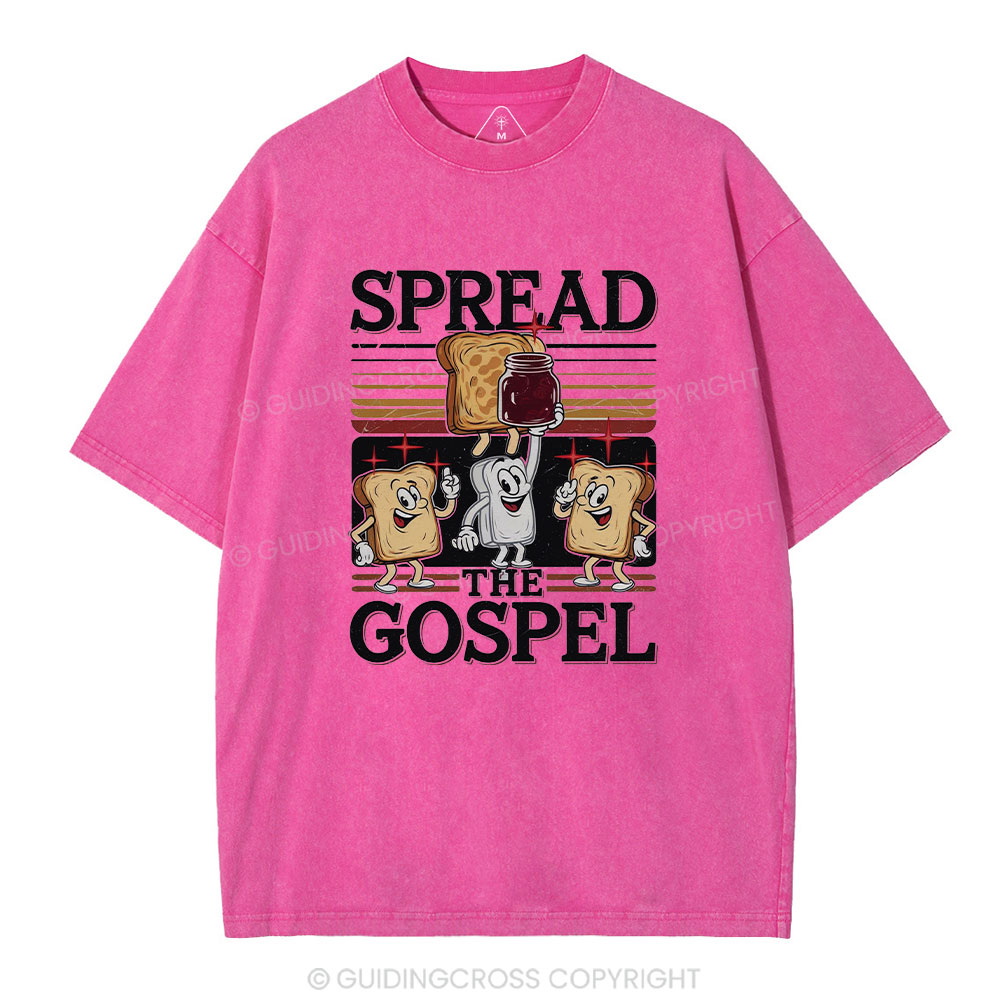 Funny Spread The Gospel Christian Washed T-Shirt