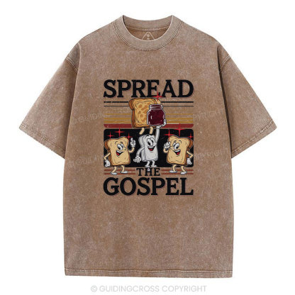 Funny Spread The Gospel Christian Washed T-Shirt