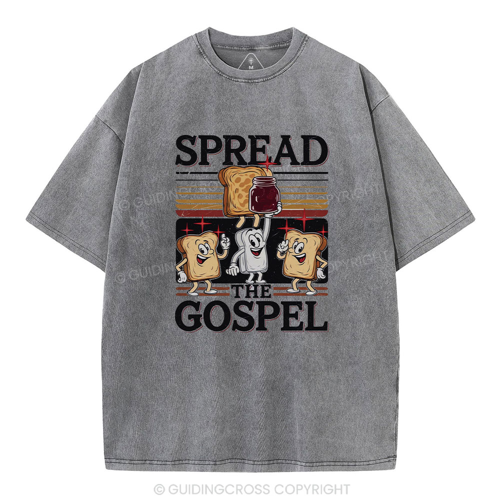 Funny Spread The Gospel Christian Washed T-Shirt