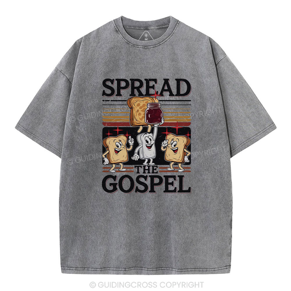 Funny Spread The Gospel Christian Washed T-Shirt