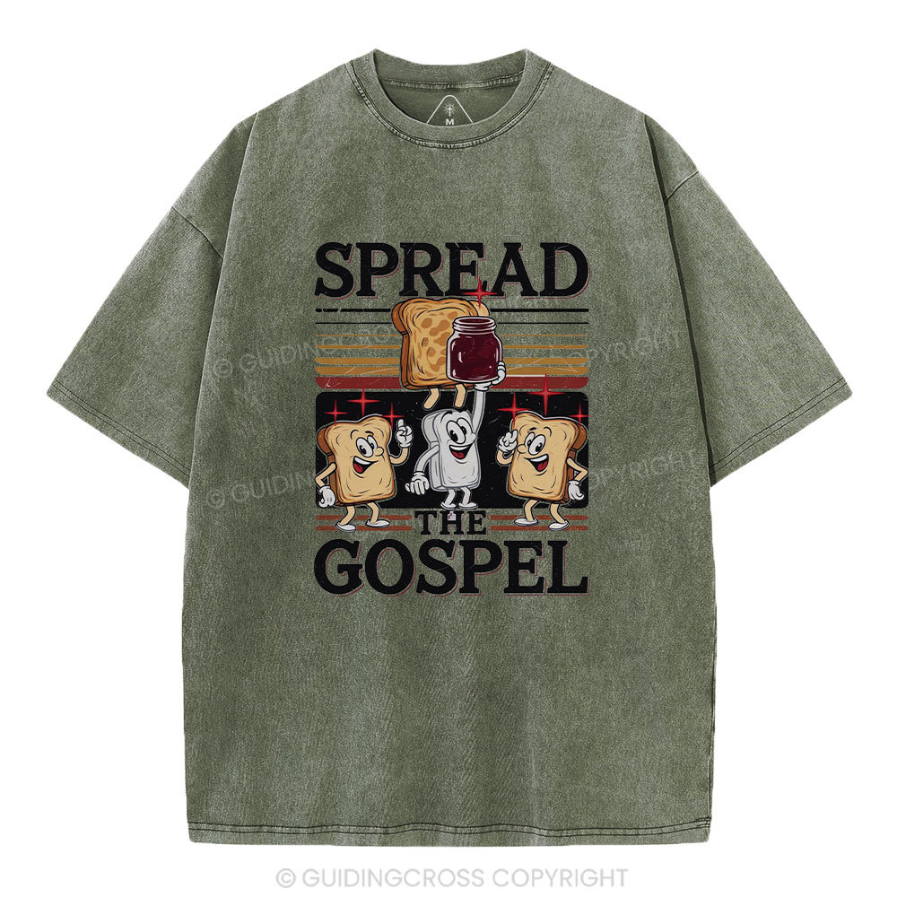 Funny Spread The Gospel Christian Washed T-Shirt