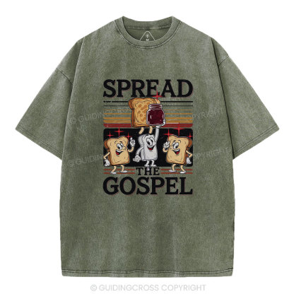 Funny Spread The Gospel Christian Washed T-Shirt