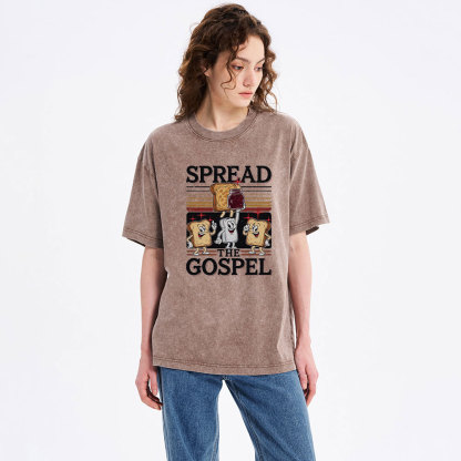 Funny Spread The Gospel Christian Washed T-Shirt