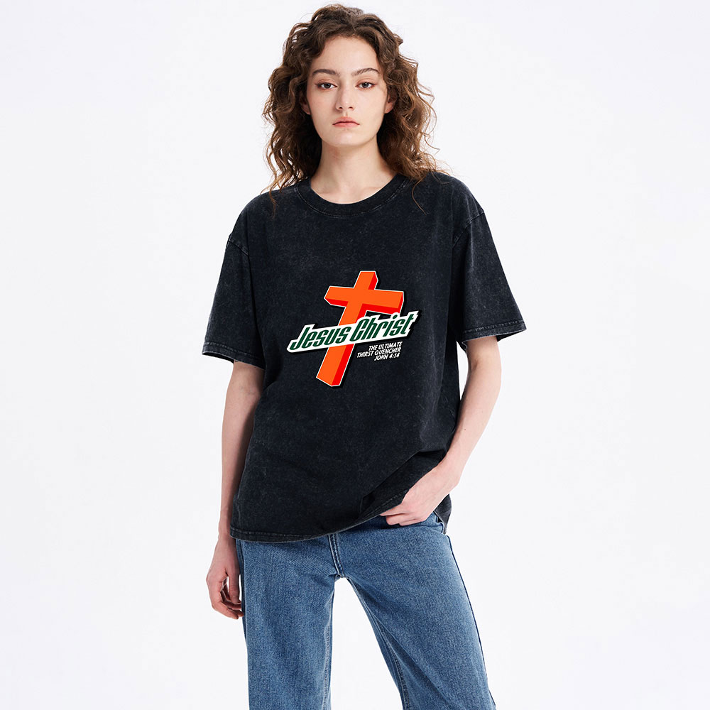 Jesus Christ Cross Christian Washed T-Shirt Sale - GuidingCross