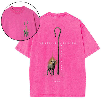 The Lord Is My Shepherd Christian Washed T-Shirt