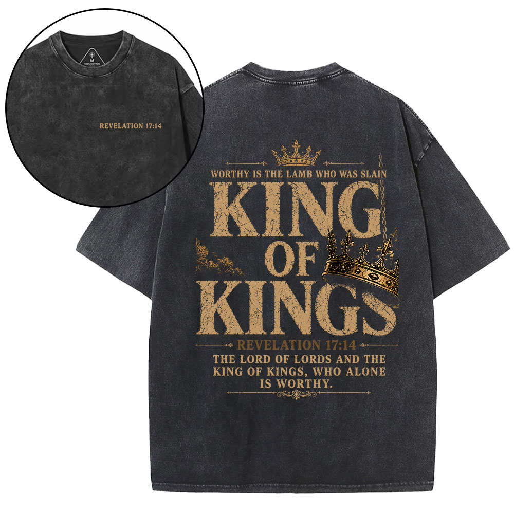 King Of Kings Christian Washed T-Shirt