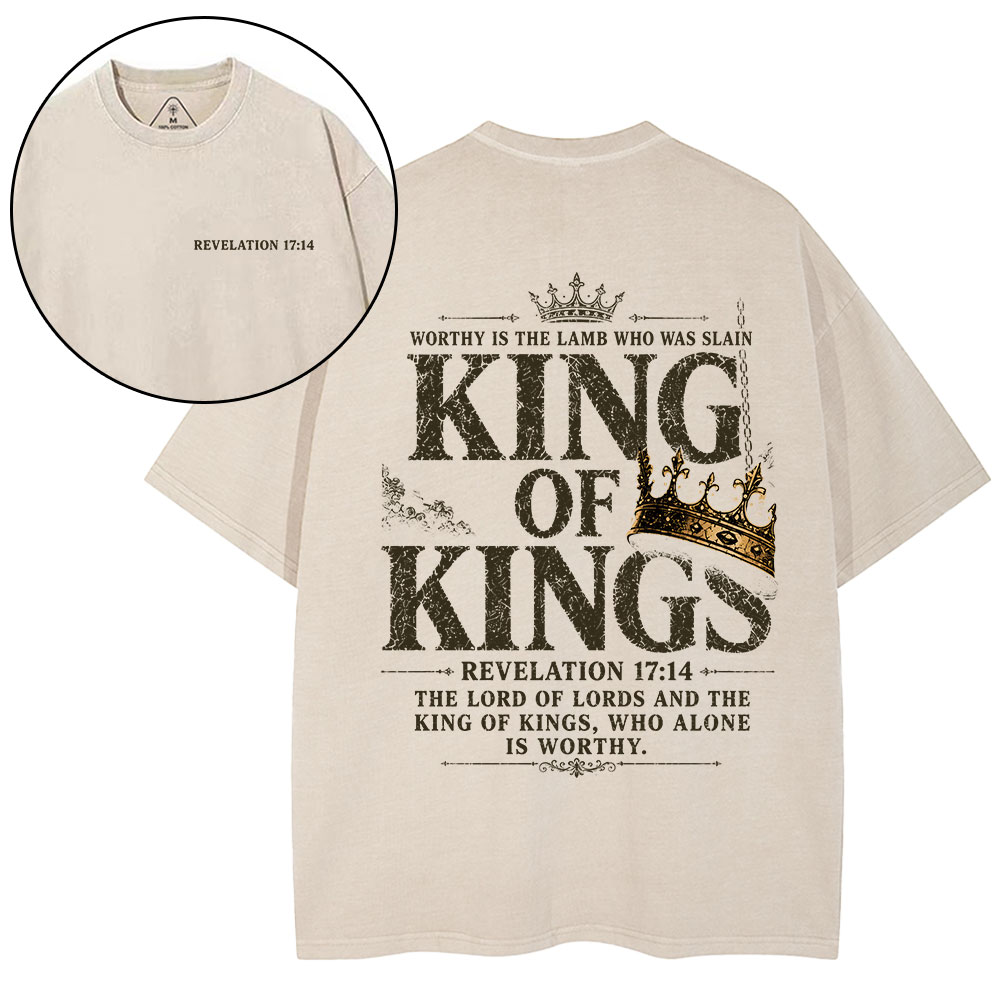 King Of Kings Christian Washed T-Shirt