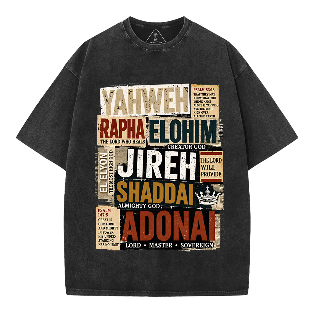 YAHWEH Christian Washed T-Shirt