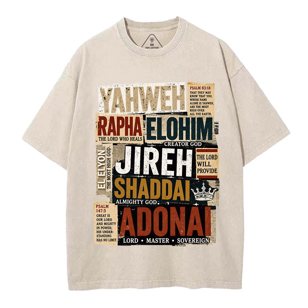 YAHWEH Christian Washed T-Shirt