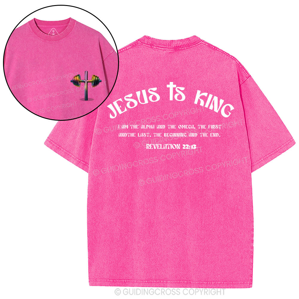 Jesus Is King Christian Washed T-Shirt