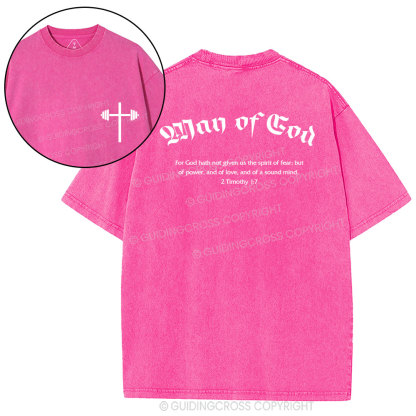 Man of God Christian Washed T-Shirt