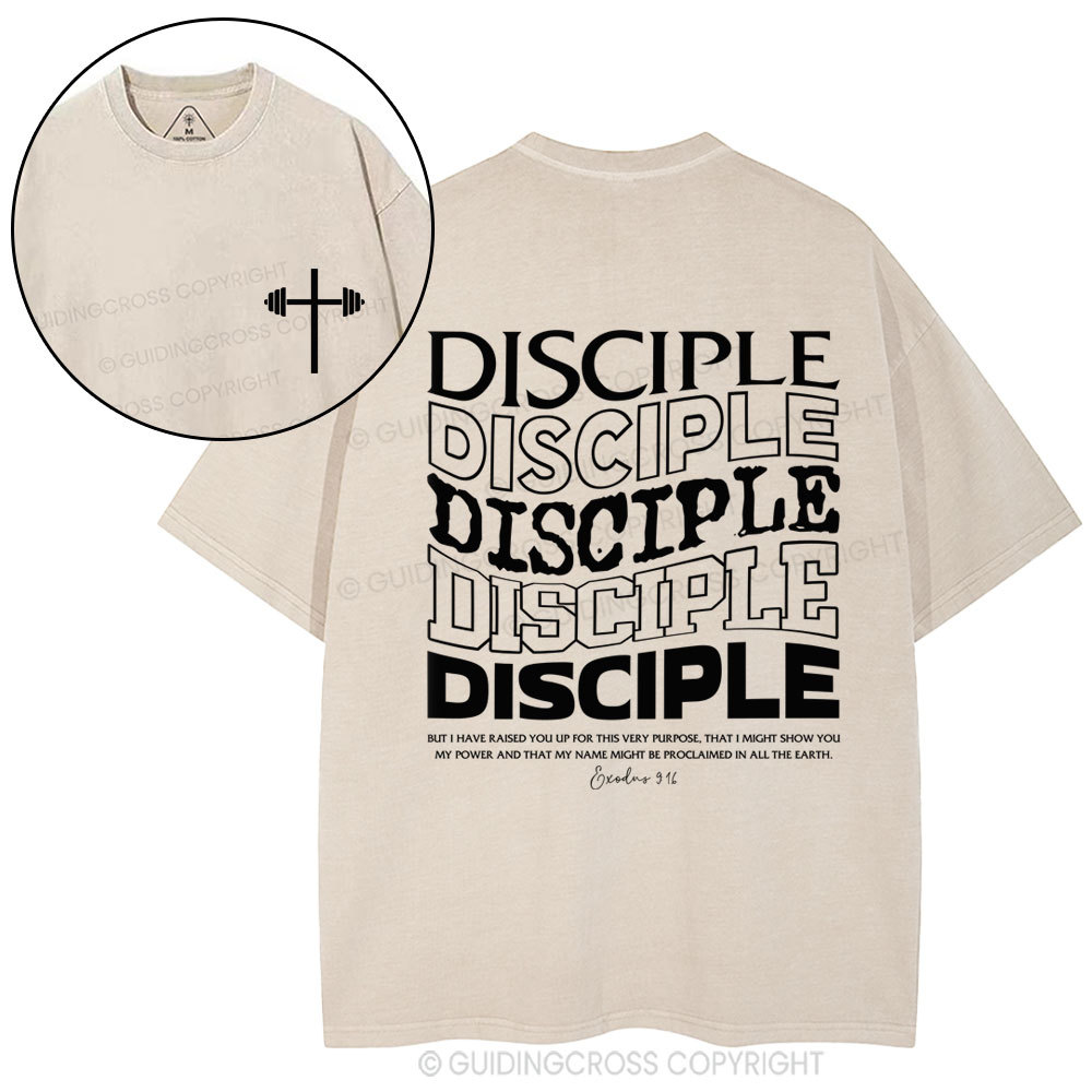 Discipple Christian Washed T-Shirt Sale - GuidingCross