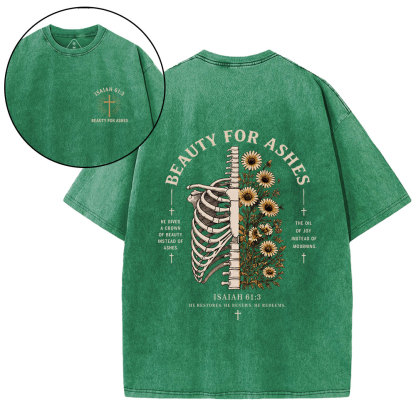Beauty For Ashes Christian Washed T-Shirt