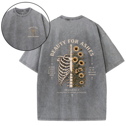 Beauty For Ashes Christian Washed T-Shirt