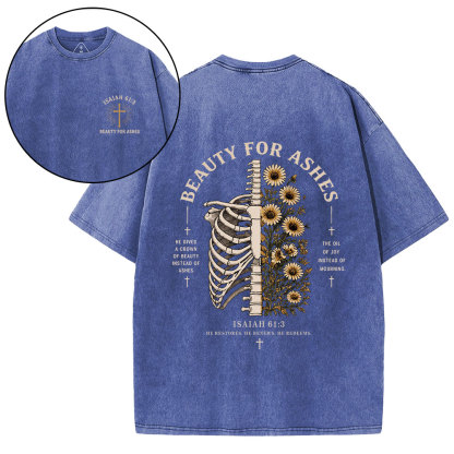 Beauty For Ashes Christian Washed T-Shirt