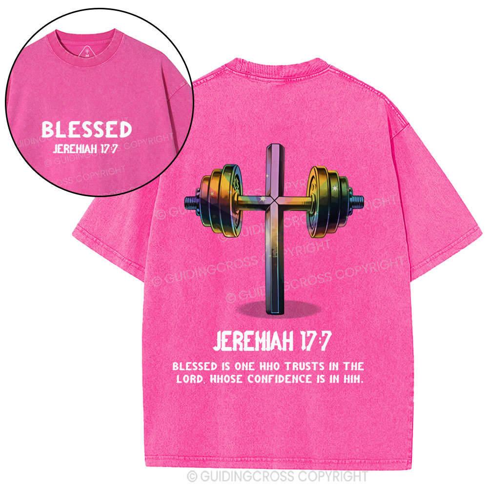 Blessed Is One Who Trusts In The Lord Christian Washed T-Shirt