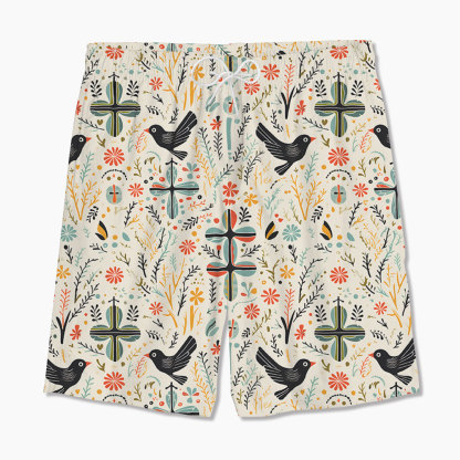 Dove Cross Boho Christian Hawaiian Shirt