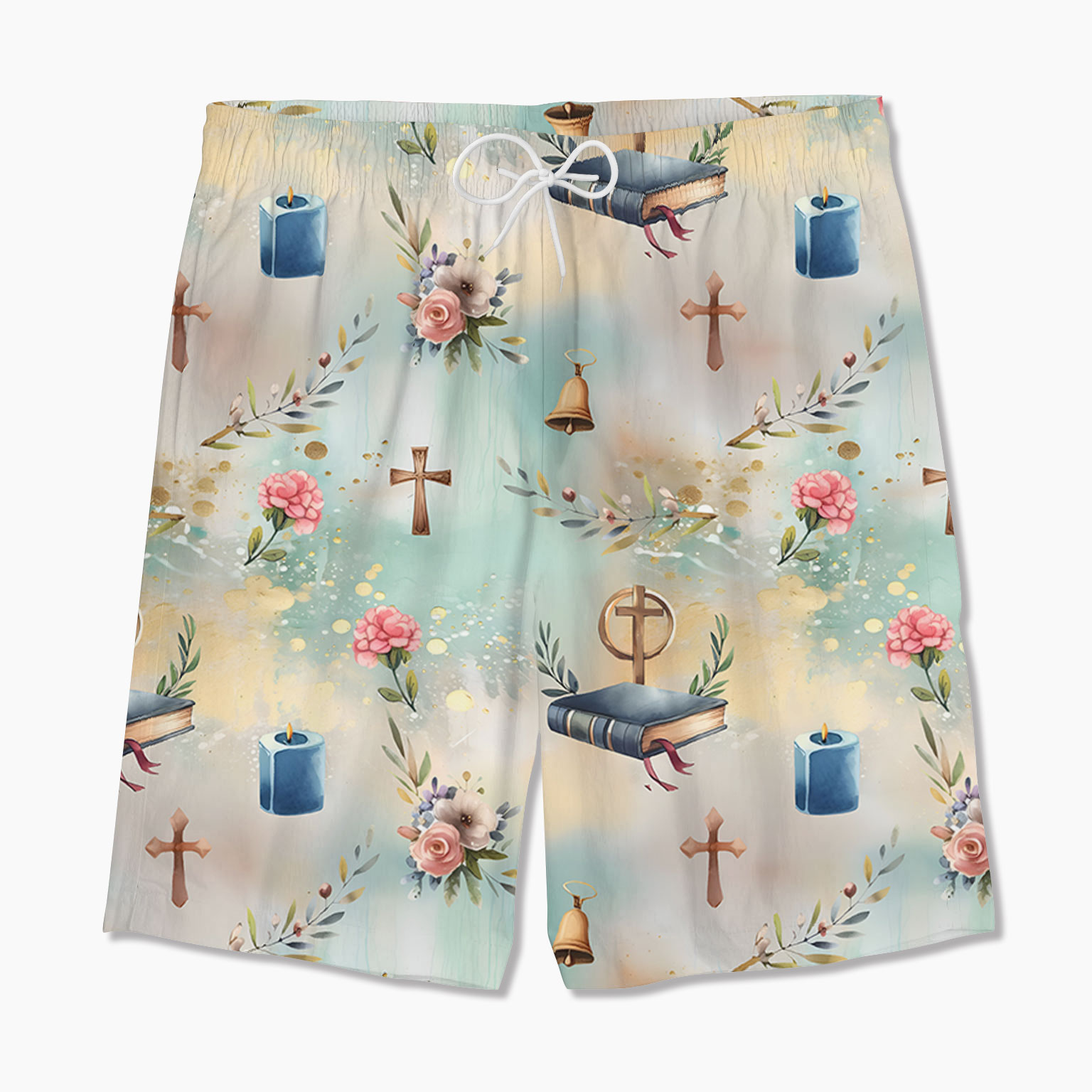 Bible Cross And Candle Christian Hawaiian Shirt