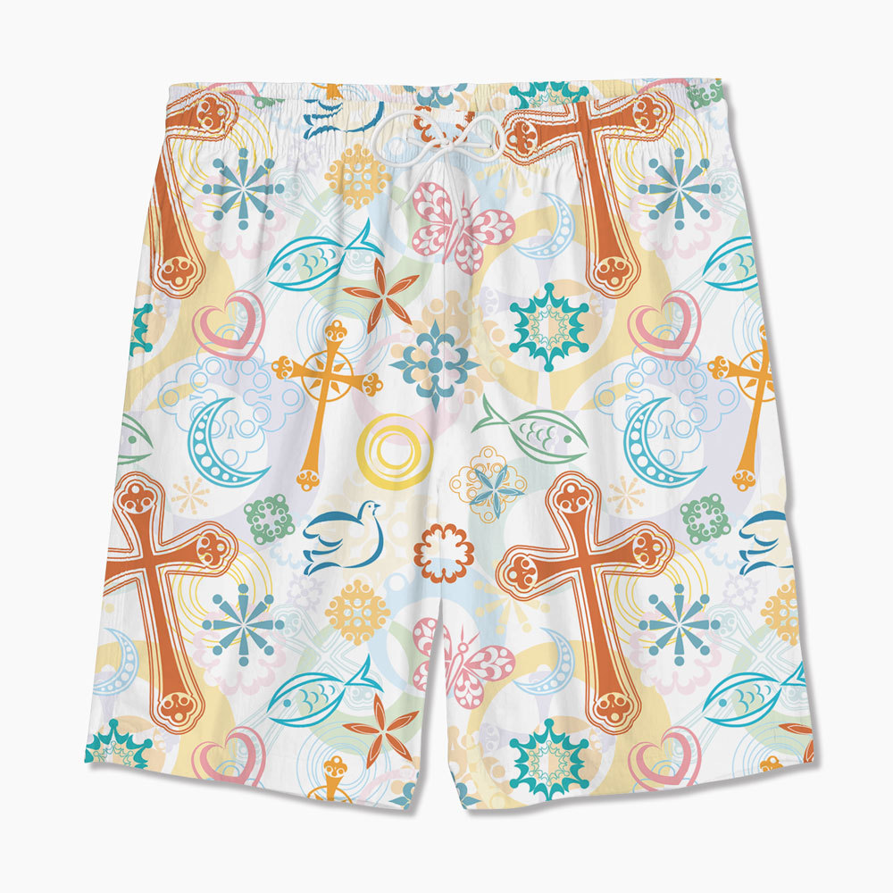 Cross Fish Dove Christian Hawaiian Shirt