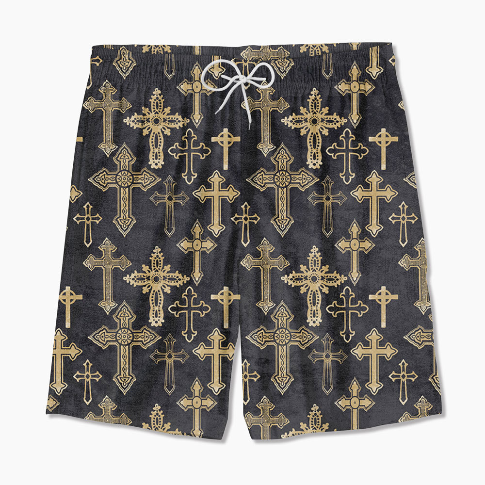 Vintage Black Cross Christian Hawaiian Shirt Sale-GuidingCross