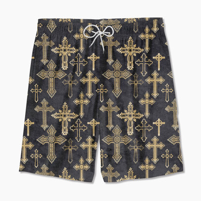 Vintage Black Cross Christian Hawaiian Shirt