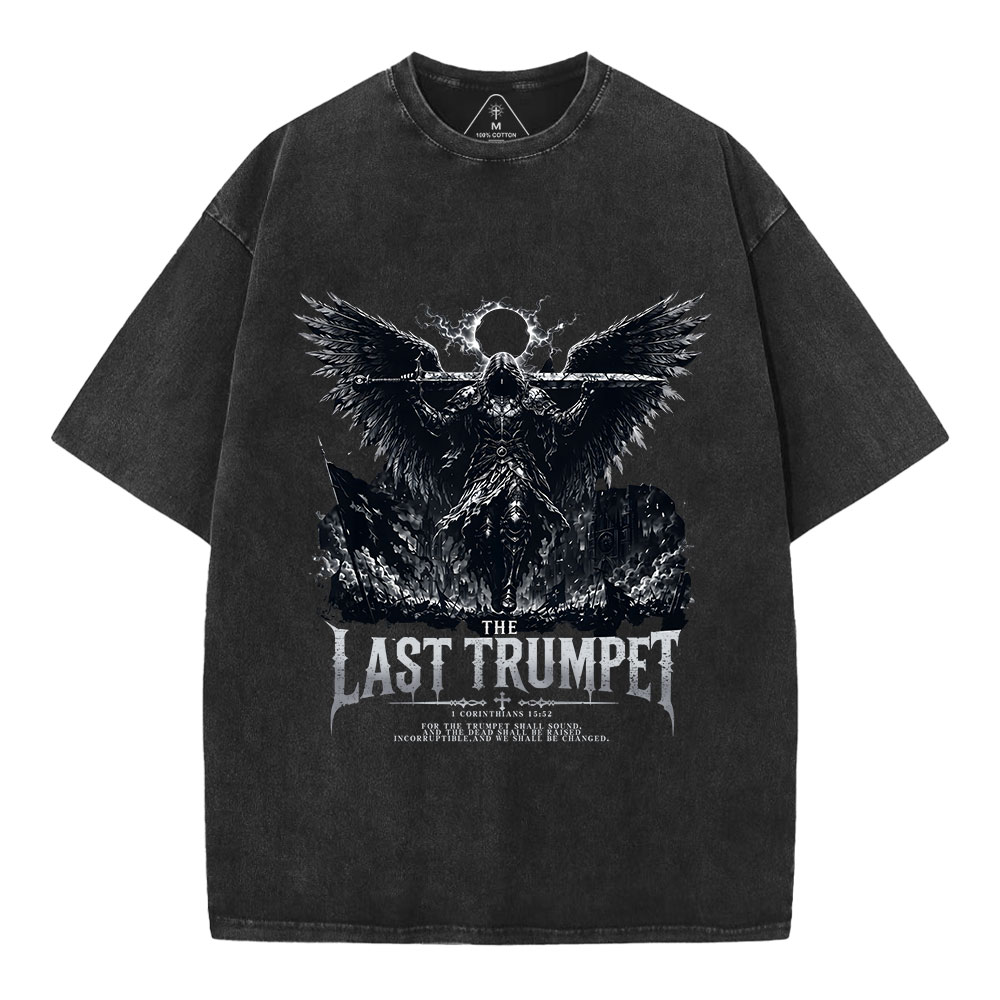 The Last Trumpet Christian Washed T-Shirt