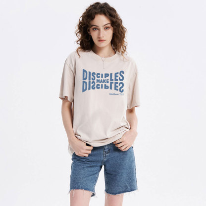 Go And Make Disciples Christian Washed T-Shirt