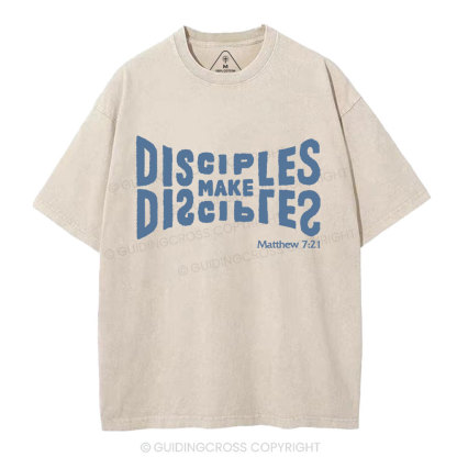 Go And Make Disciples Christian Washed T-Shirt