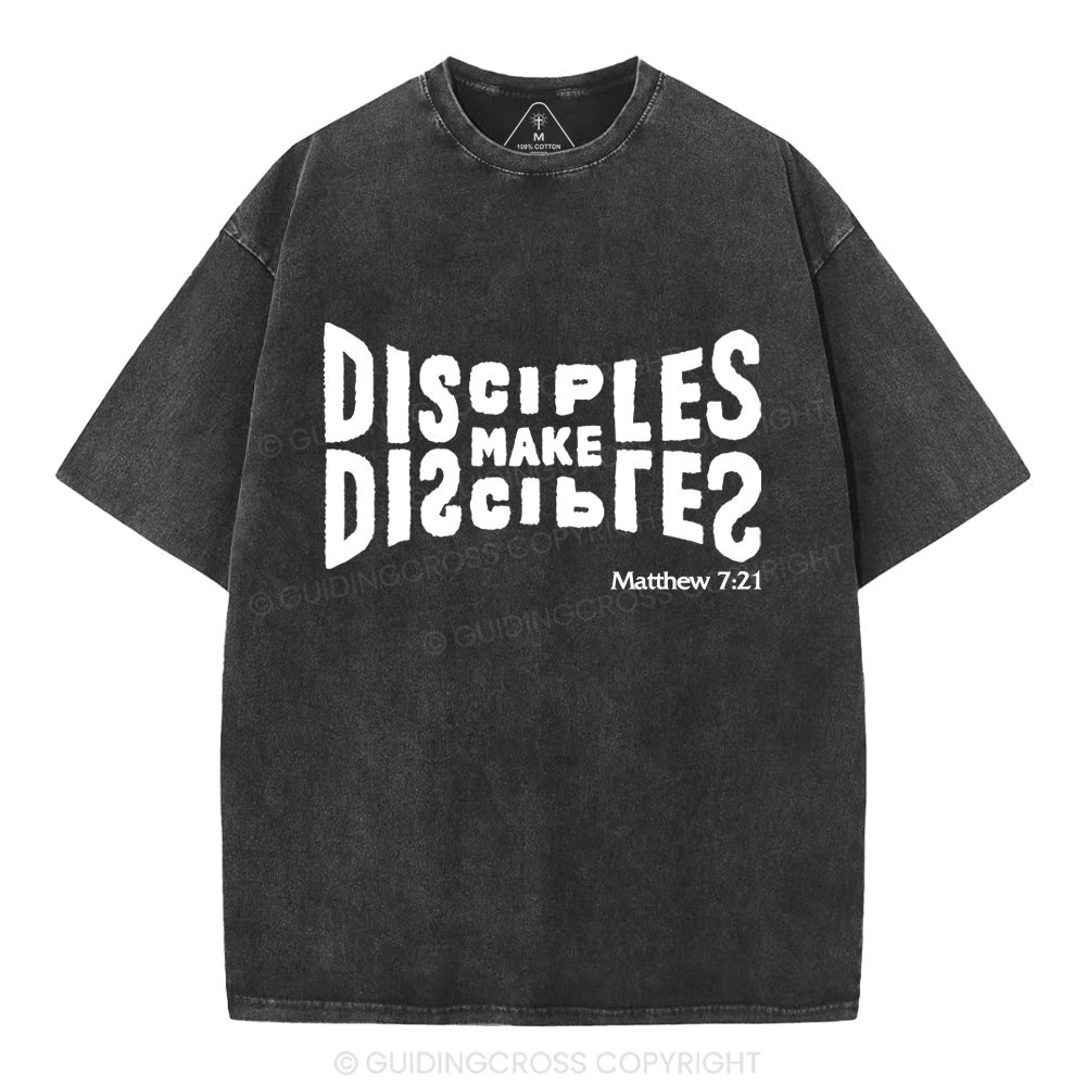 Go And Make Disciples Christian Washed T-Shirt