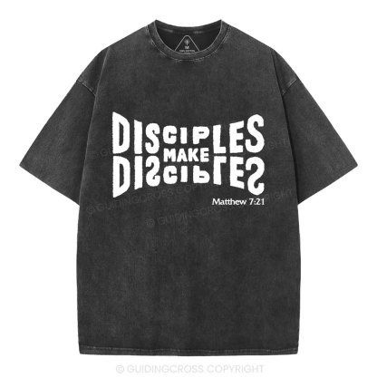 Go And Make Disciples Christian Washed T-Shirt