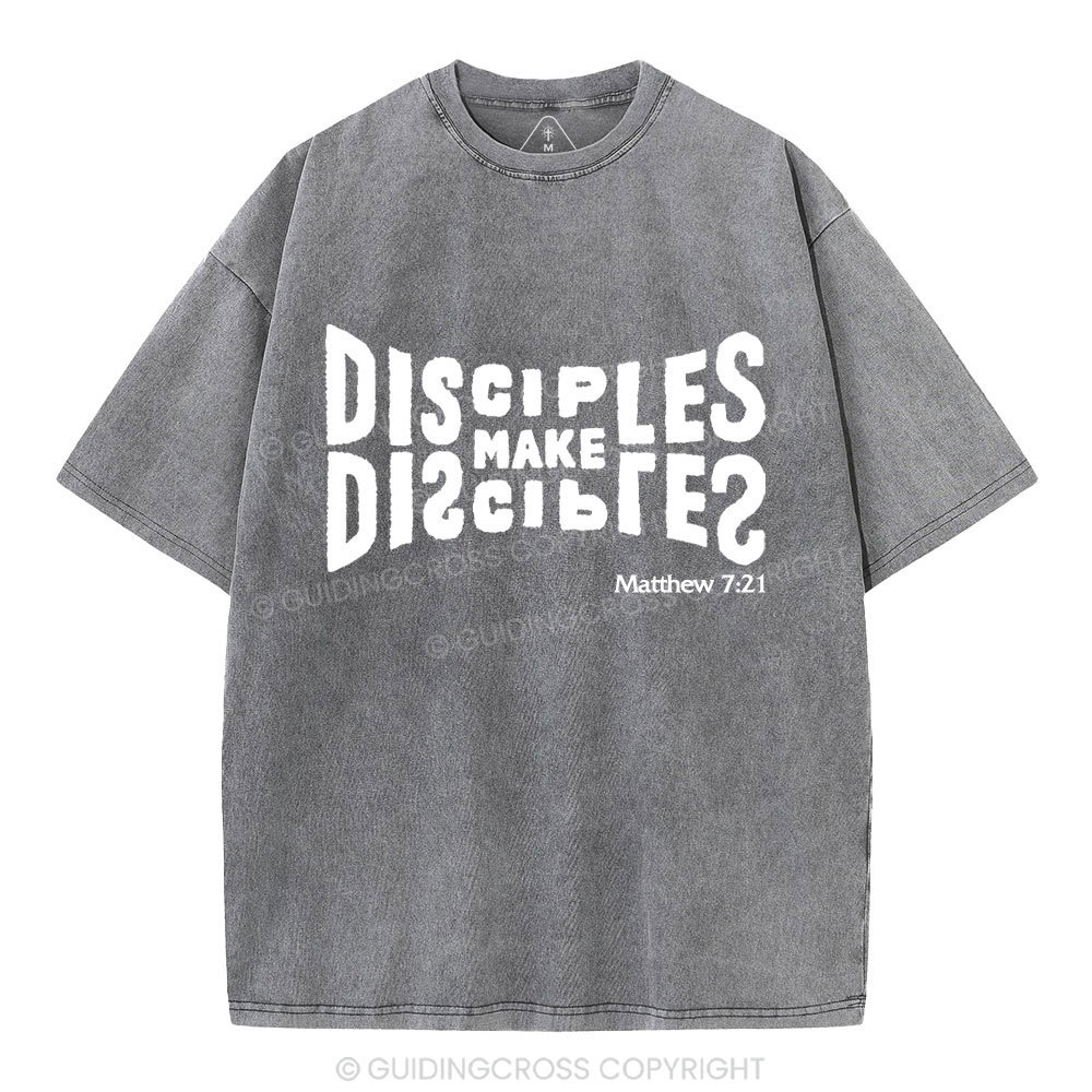 Go And Make Disciples Christian Washed T-Shirt