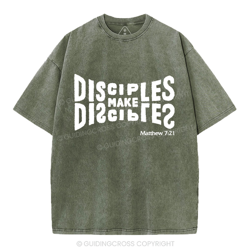 Go And Make Disciples Christian Washed T-Shirt