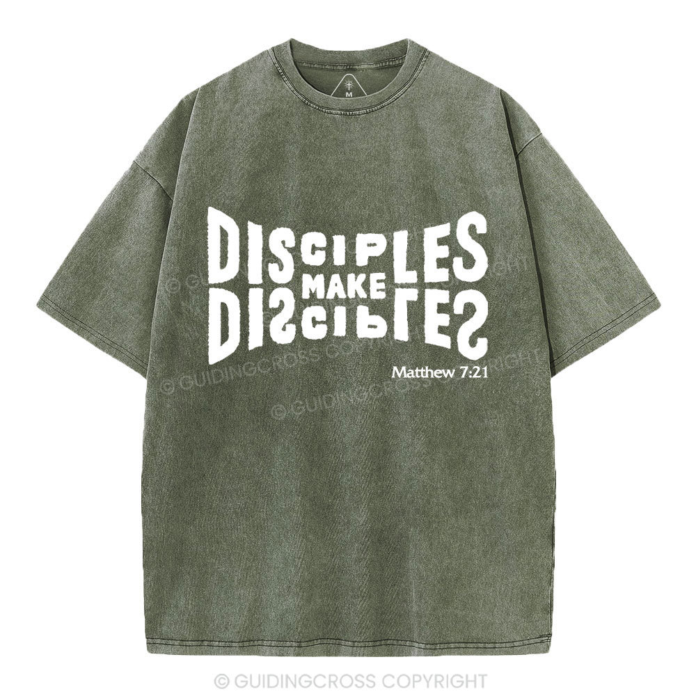 Go And Make Disciples Christian Washed T-Shirt