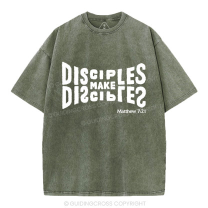 Go And Make Disciples Christian Washed T-Shirt