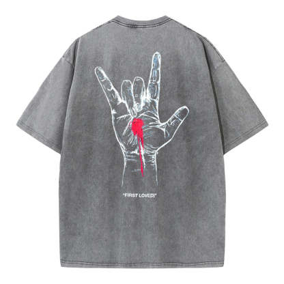 First Love Christian Washed T-Shirt