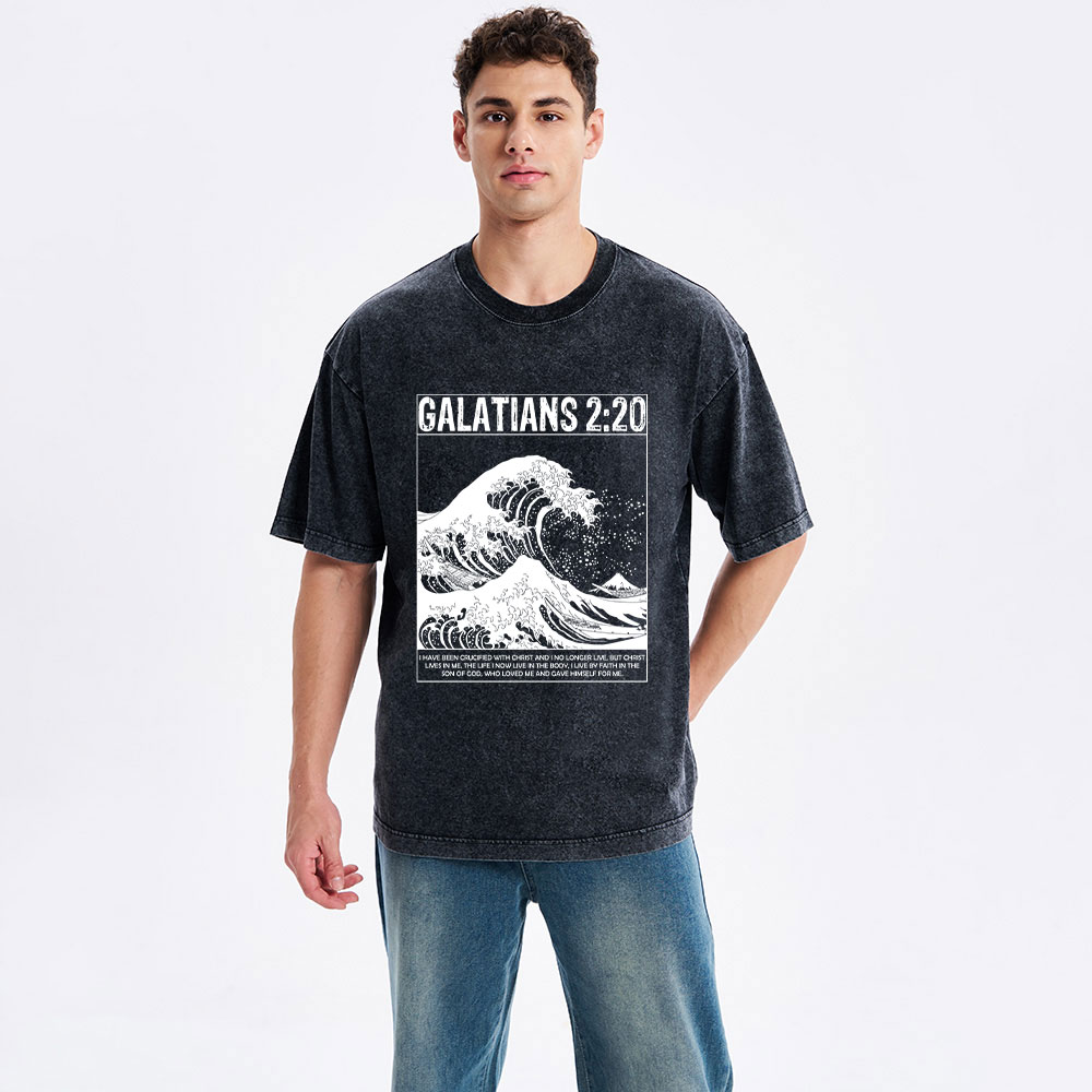 Galatians 2:20 Christian Washed T-Shirt