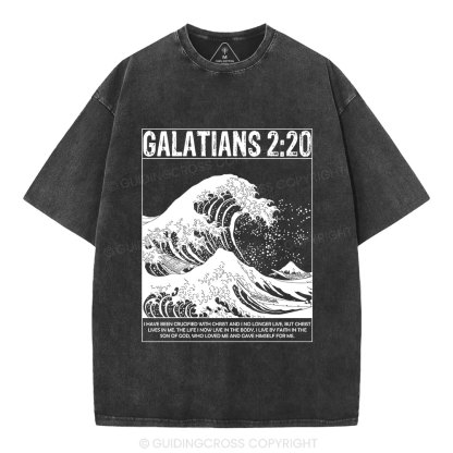 Galatians 2:20 Christian Washed T-Shirt