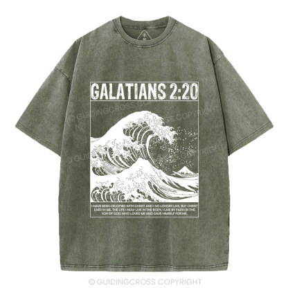 Galatians 2:20 Christian Washed T-Shirt