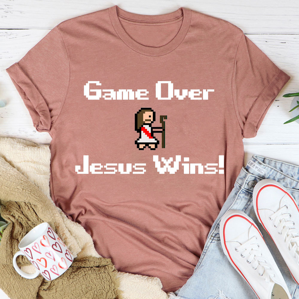 Game Over Jesus Wins Christian T-Shirt