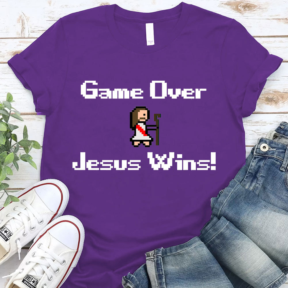 Game Over Jesus Wins Christian T-Shirt
