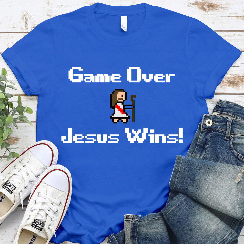 Game Over Jesus Wins Christian T-Shirt