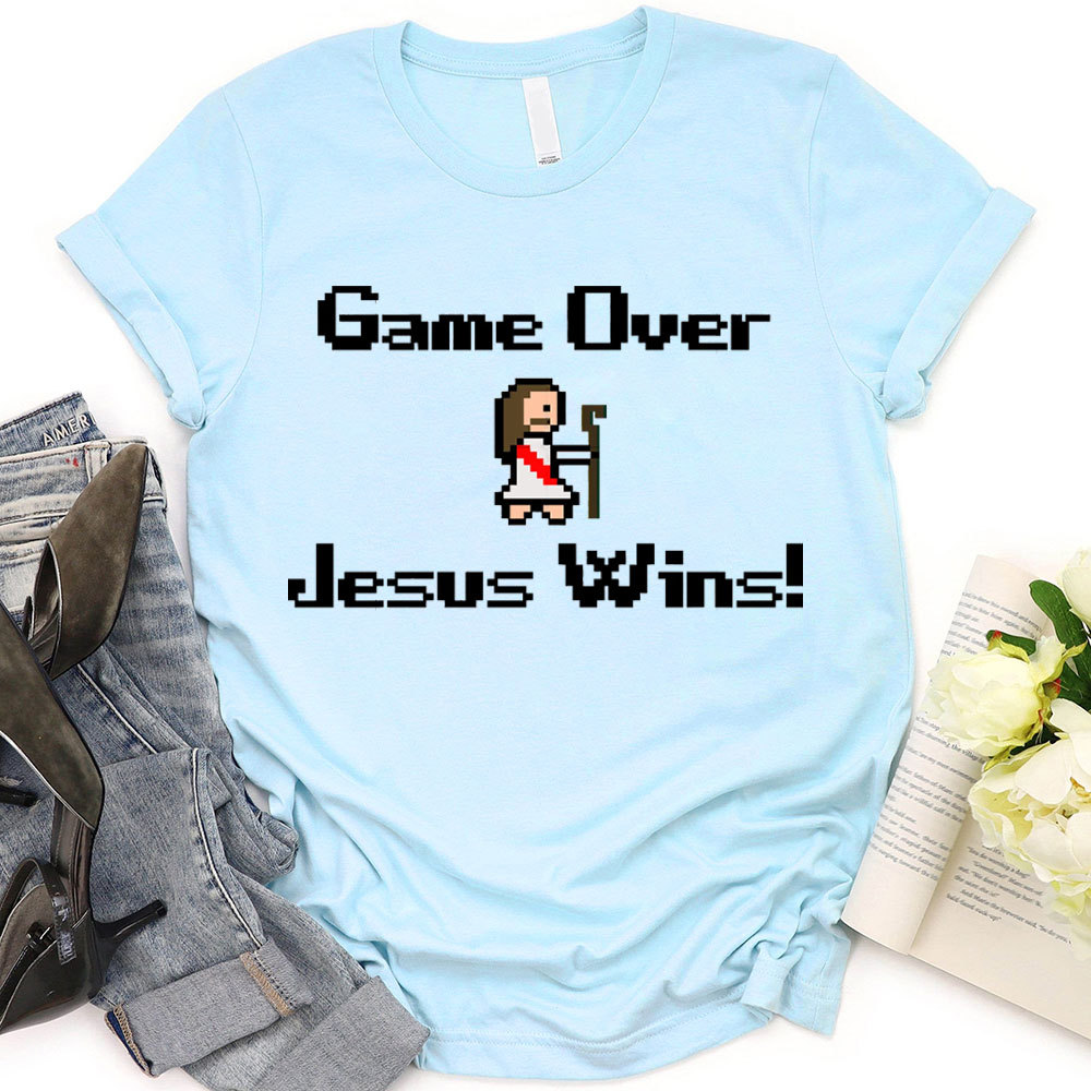 Game Over Jesus Wins Christian T-Shirt
