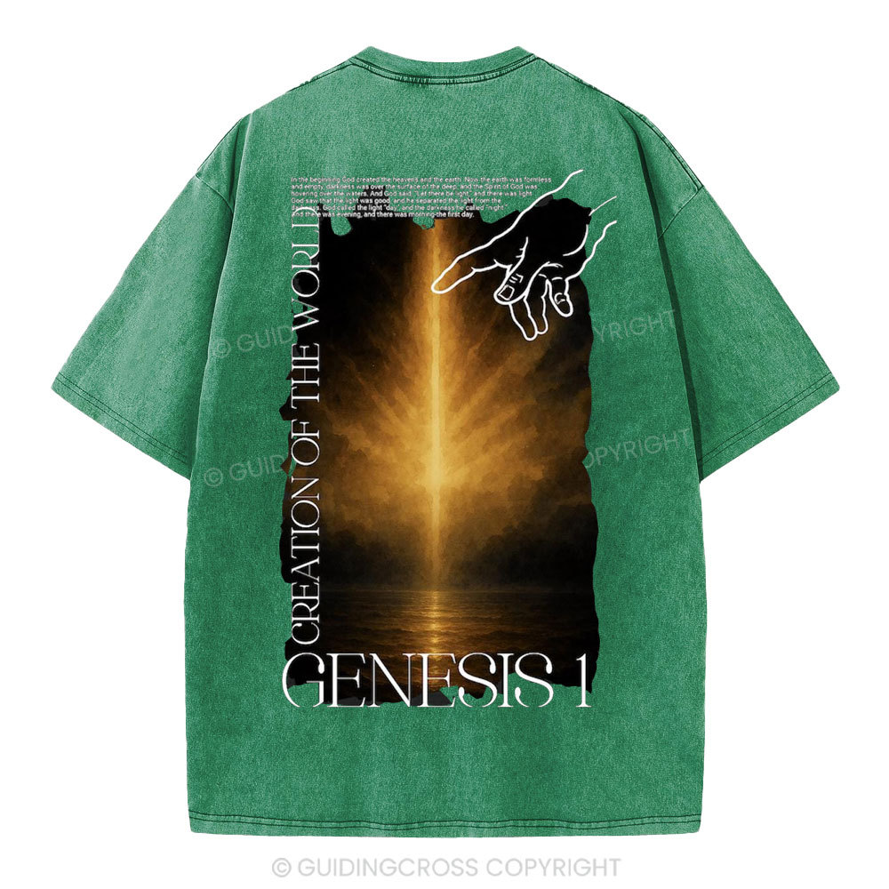 Genesis 1 Christian Washed T-Shirt