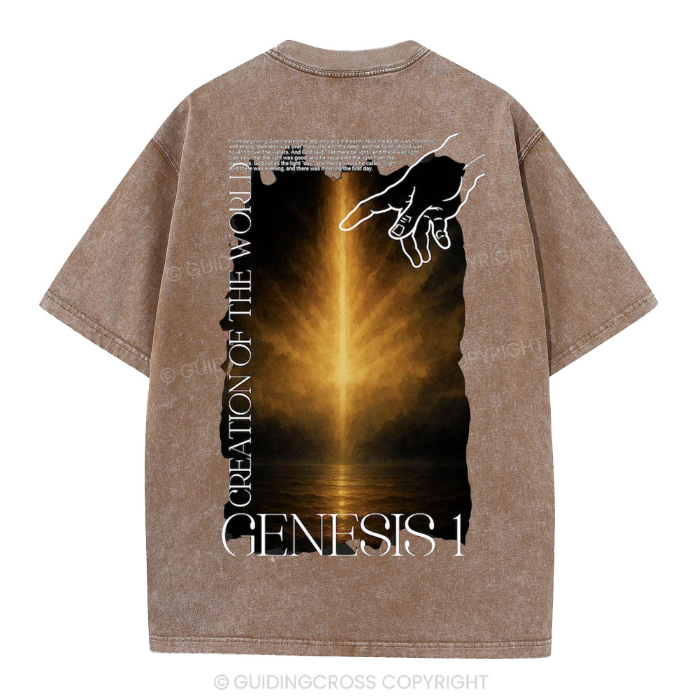 Genesis 1 Christian Washed T-Shirt