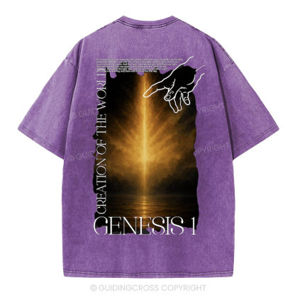 Genesis 1 Christian Washed T-Shirt