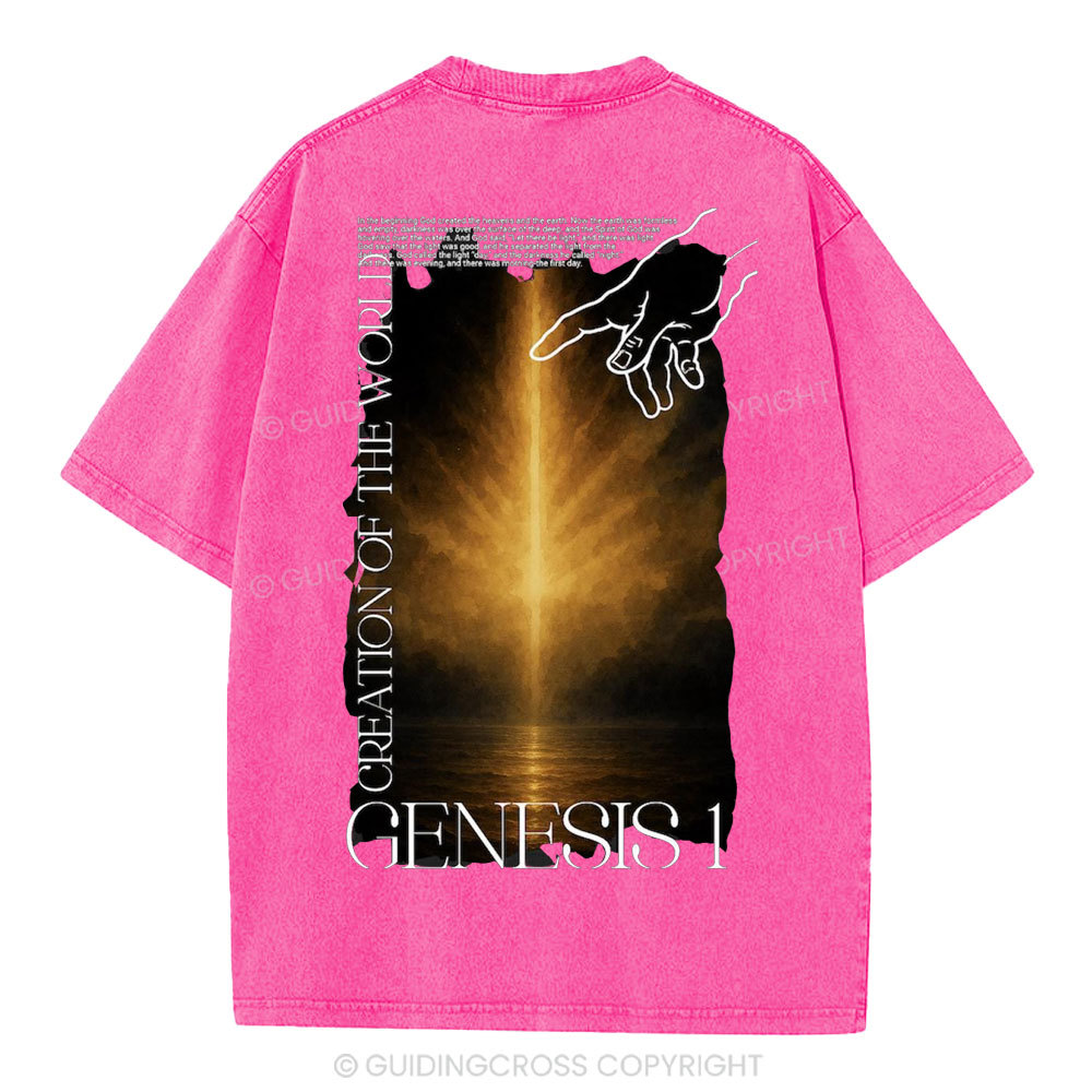 Genesis 1 Christian Washed T-Shirt